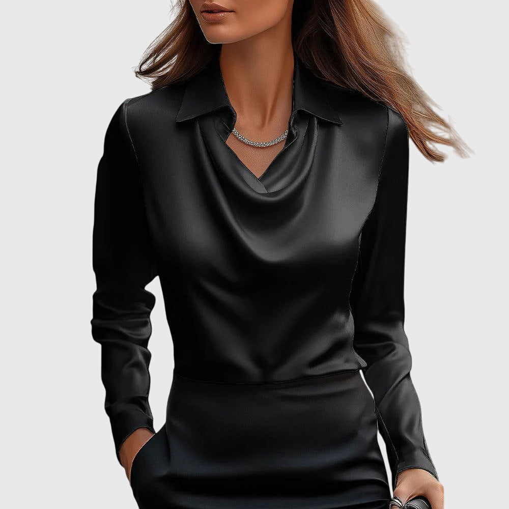 Aisha™ | Shiny Fluid Blouse