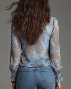 Katie™ | Refined Blouse with Half-Zip and Ruffles