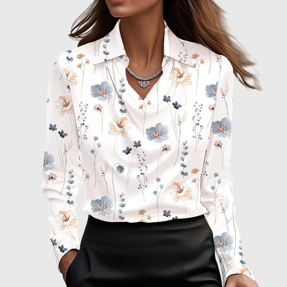 Aisha™ | Shiny Fluid Blouse