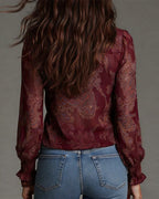 Katie™ | Refined Blouse with Half-Zip and Ruffles
