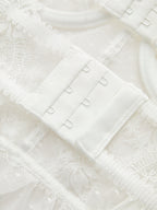 Floral Sheer Lace Mesh Corset Crop Top