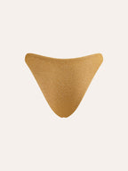 Gold Metallic Detail Bikini Bottom