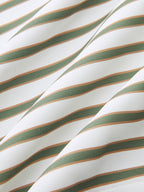 Striped Metal Round-Neck Shirt With Belt