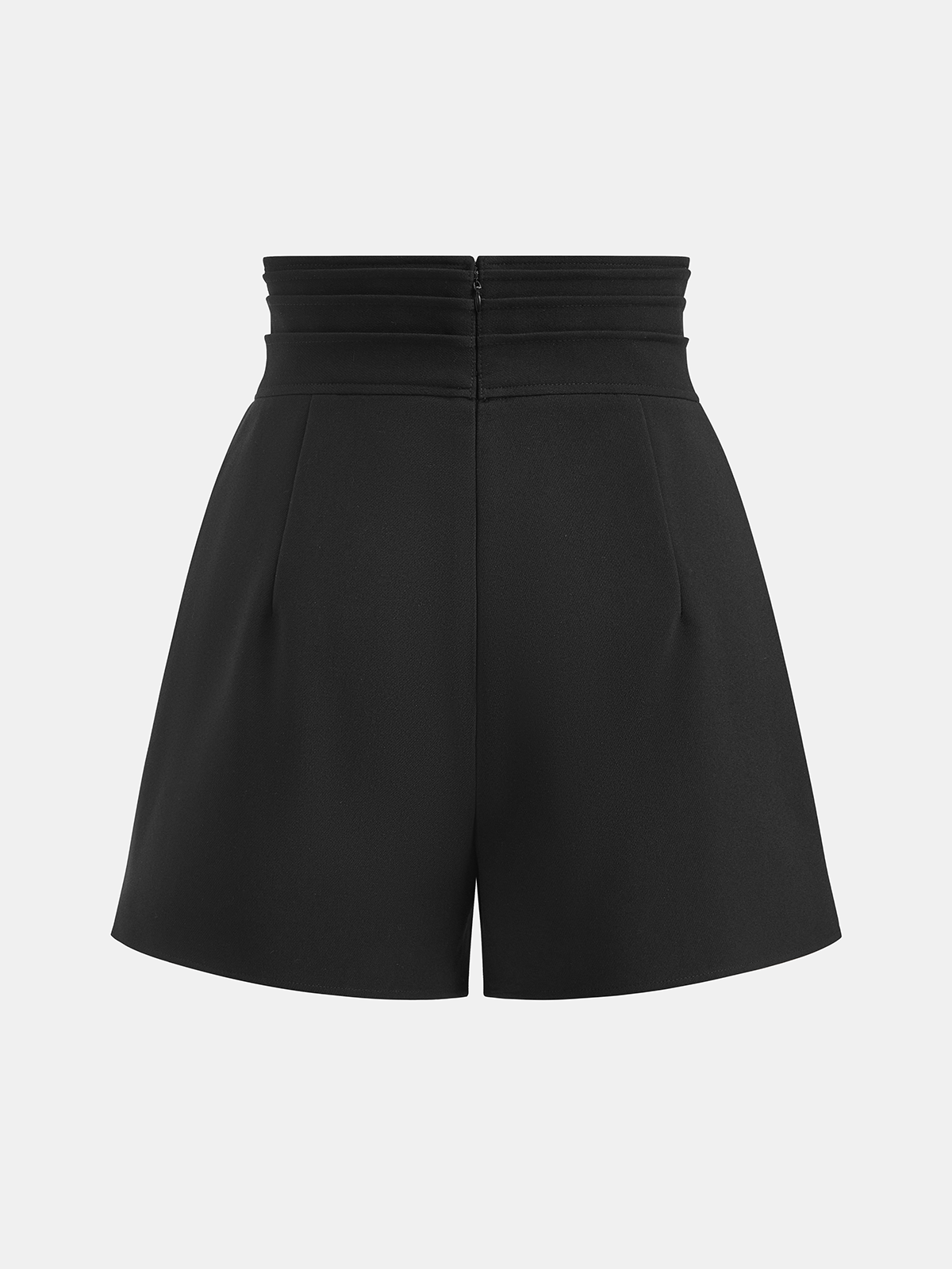 High-Waisted A-Line Pleated Shorts