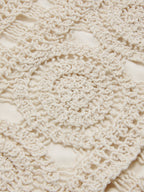Circle Pattern Crochet Mini Skirt