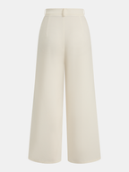 Semi-Sheer Sleeveless Belted Top & Pleated Pants Set