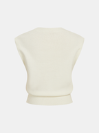 3D Floral Appliqué Knit Vest