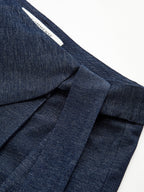 Puddle Hem Asymmetric Wrap Wide-Leg Pants