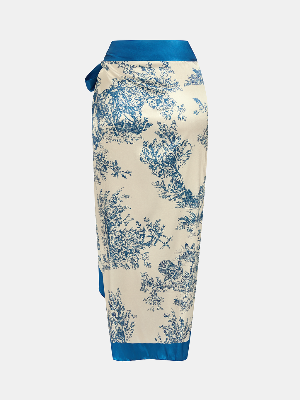 Toile Print One-Piece Swimsuit & Wrap Skirt Set