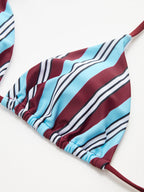 Stripe Triangle Bikini Set