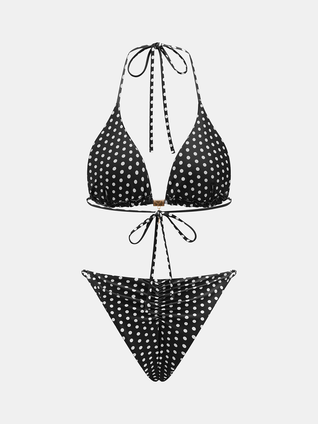 Polka Dot Triangle Bikini Set