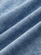 Tie Neck Sleeveless Denim Shirt