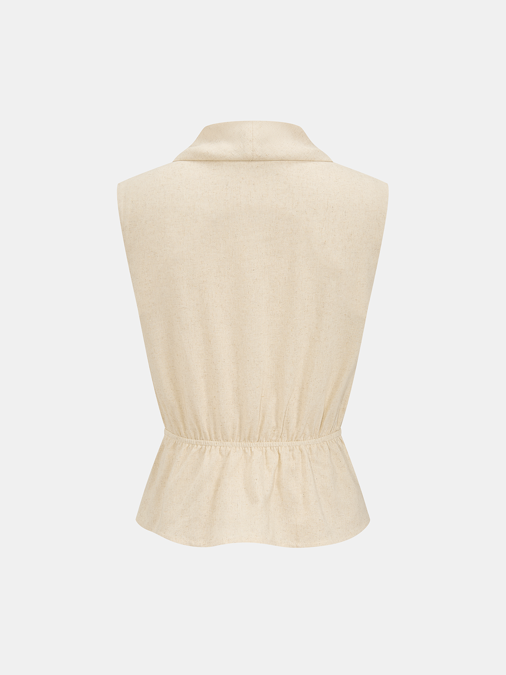 Linen Blend Wrap Vest Top