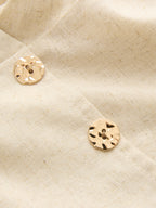Linen Blend Wrap Vest Top