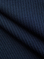Short Sleeve Collared Buckle Rib Knit Top