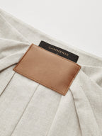 Cotton Linen Pleated Wide Leg Pants