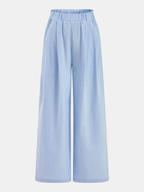 Cotton Linen Shirt & Wide Leg Pants Set