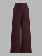 Cotton Linen Contrast Trim Tube Top & Pants Set