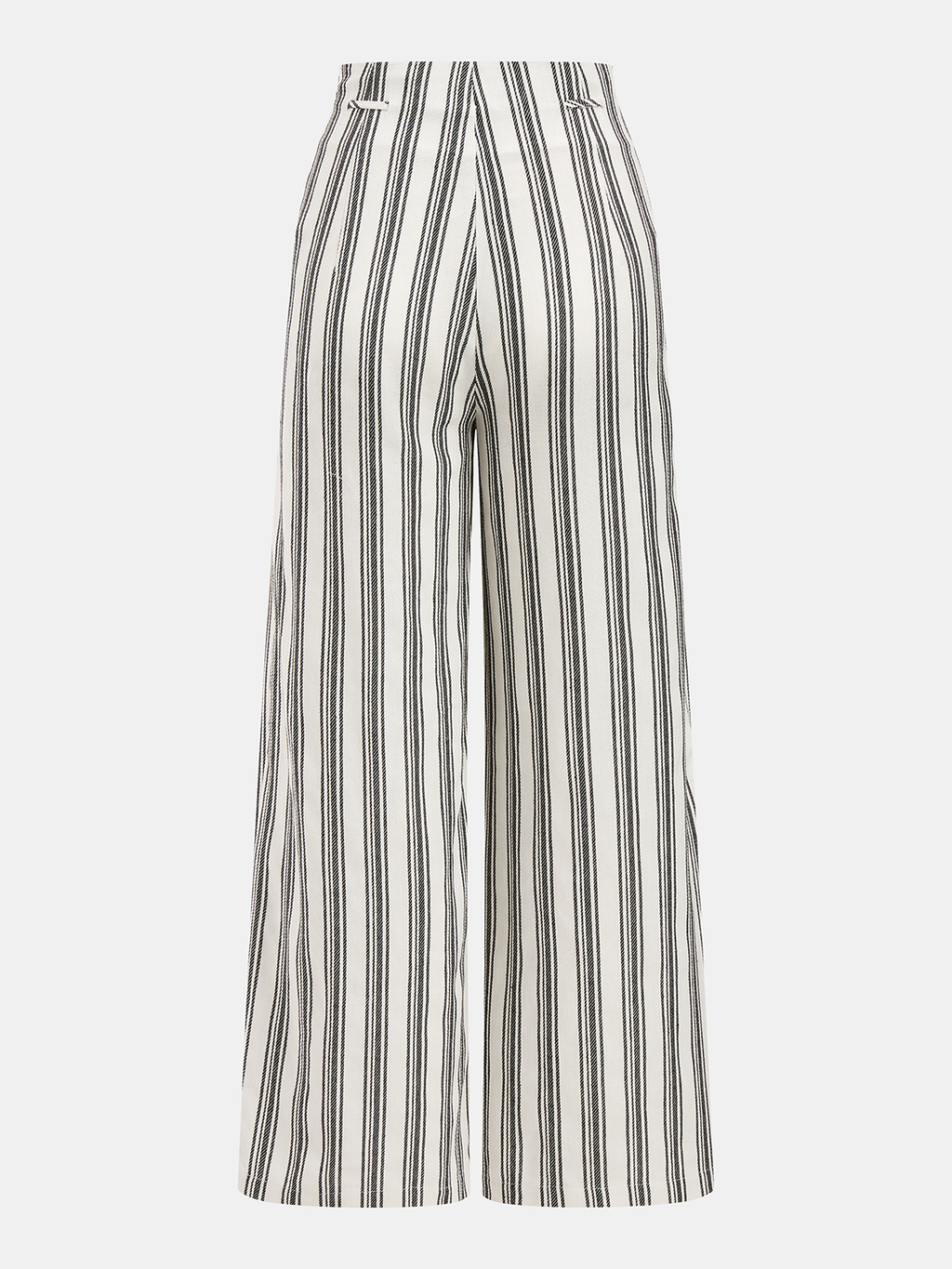 Cotton Linen Striped Wide Leg Pants