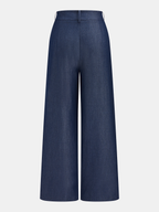 Metal Detail Vest & Wide Leg Pants Set