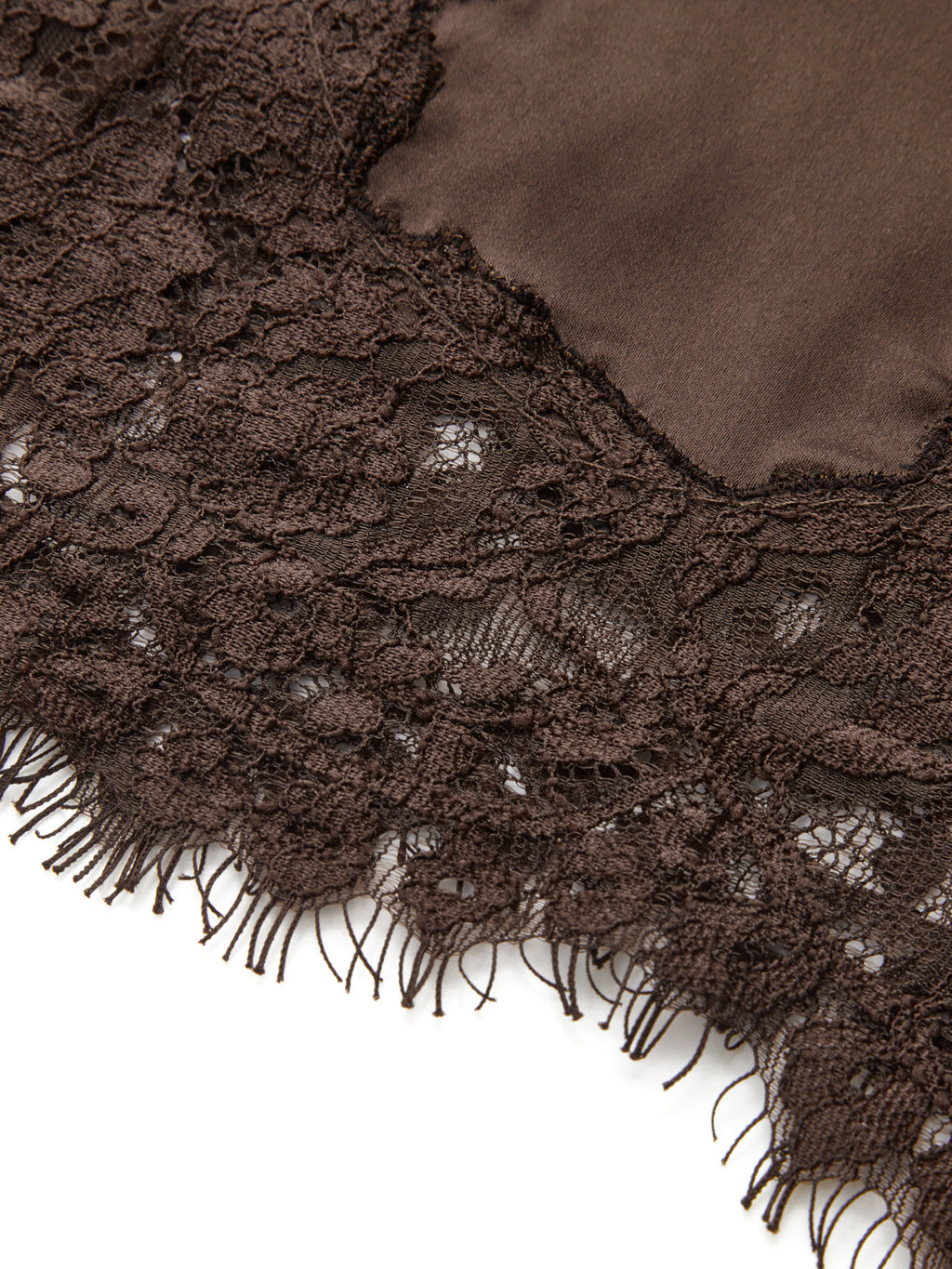 Lace Trim Satin V-Neck Cami Top