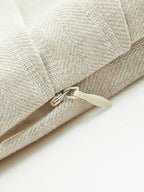Linen Blend Cropped Blouse with Cross Wrap Detail