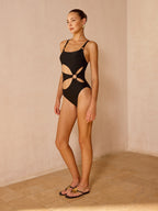 Ring Detail Cutout One Piece Swimsuit
