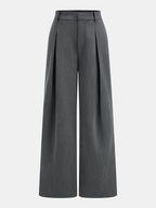 Cap Sleeve Ruched Blouse & Pleated Pants Set