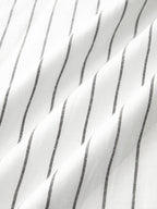 Pinstripe Cotton Linen Wide Leg Pants