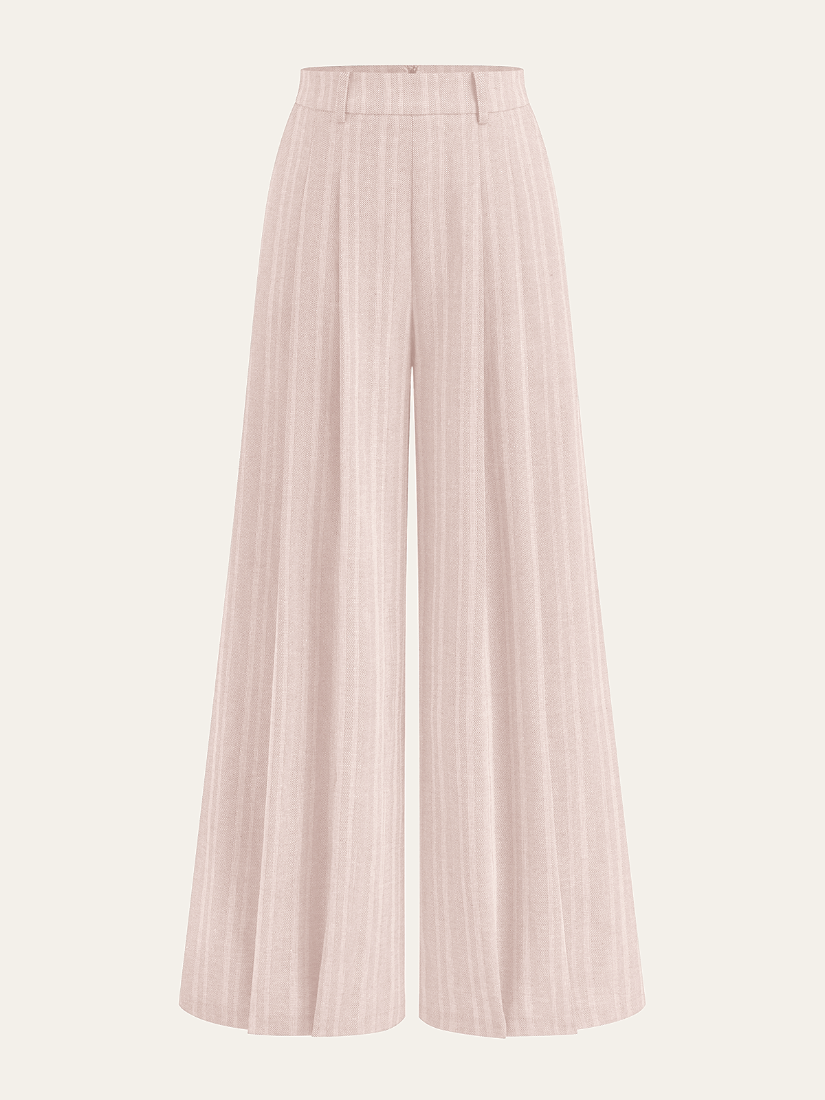 Linen Blend Wide-Leg Pants
