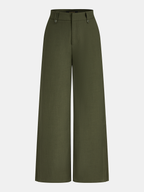 Side Pleated Wide-Leg Pants