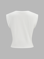 Cotton Twisted Cropped Sleeveless Top
