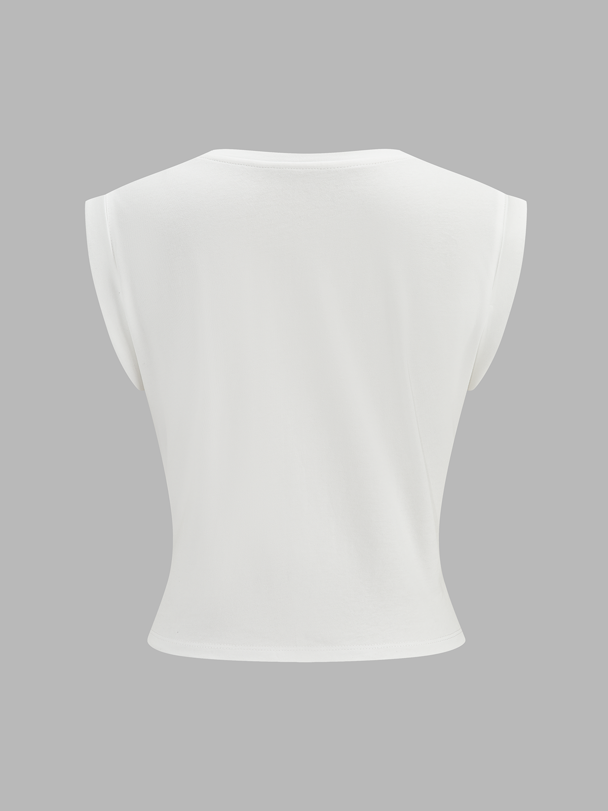 Cotton Twisted Cropped Sleeveless Top