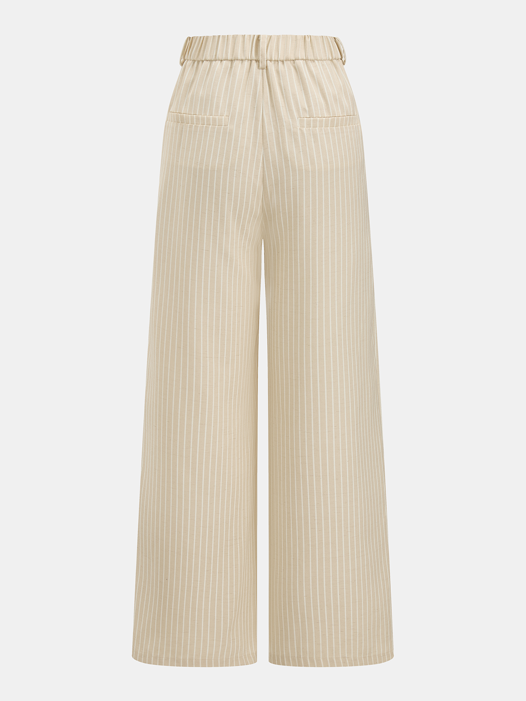Linen-Blend Striped Crop Top & Pants Set
