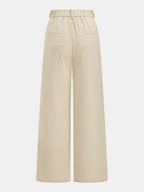 Linen-Blend Striped Crop Top & Pants Set