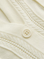 Ruffled Button-Down Knit Top