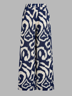 Tie-Back Crop Top & Abstract Print Pants Set