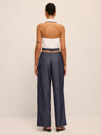 Sleeveless Halter Blazer Vest & Pants Set