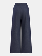 Eyelet Detail Wide Leg Pants
