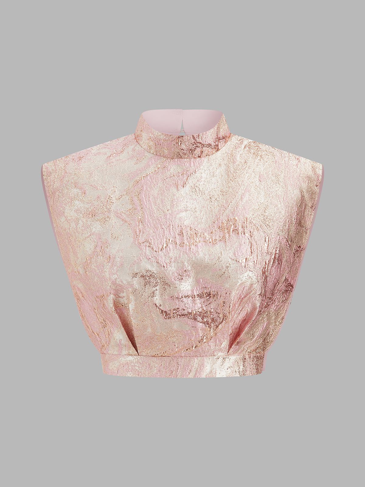 Sleeveless Jacquard Crop Top & Pants Set