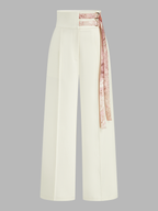 Sleeveless Jacquard Crop Top & Pants Set