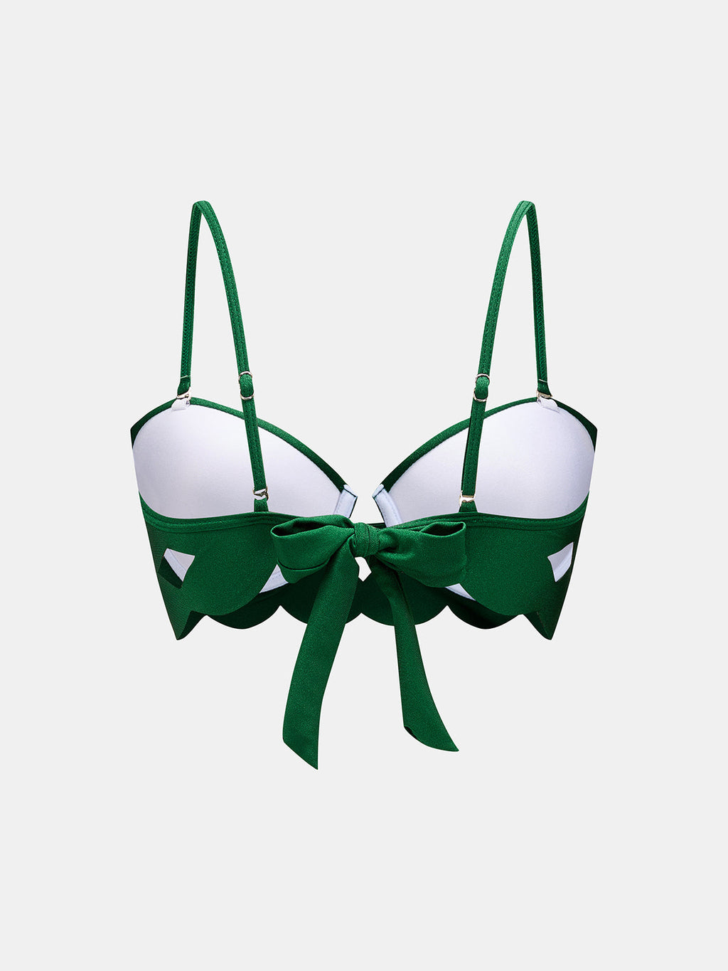 Bow Back Bikini & Diamond Cutout Skirt 3Pcs Swim Set