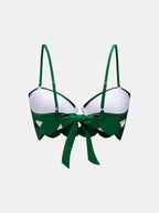 Bow Back Bikini & Diamond Cutout Skirt 3Pcs Swim Set