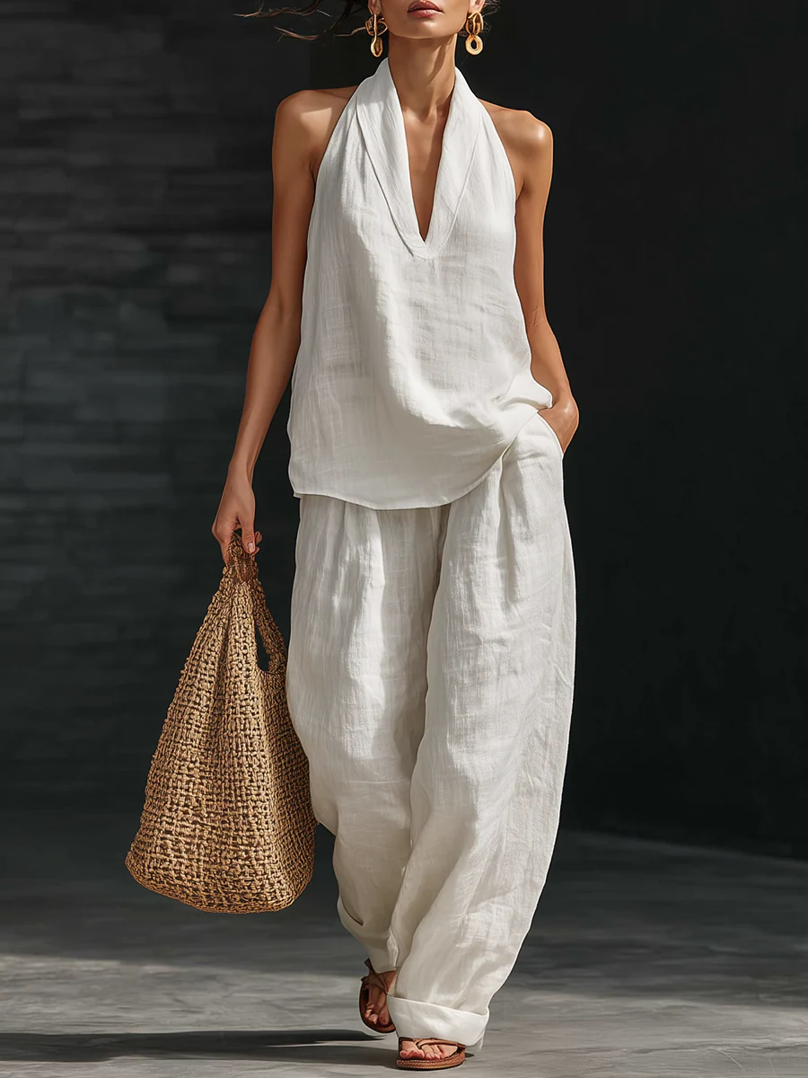 Zoë™ - Sleeveless set with wide-cut pants