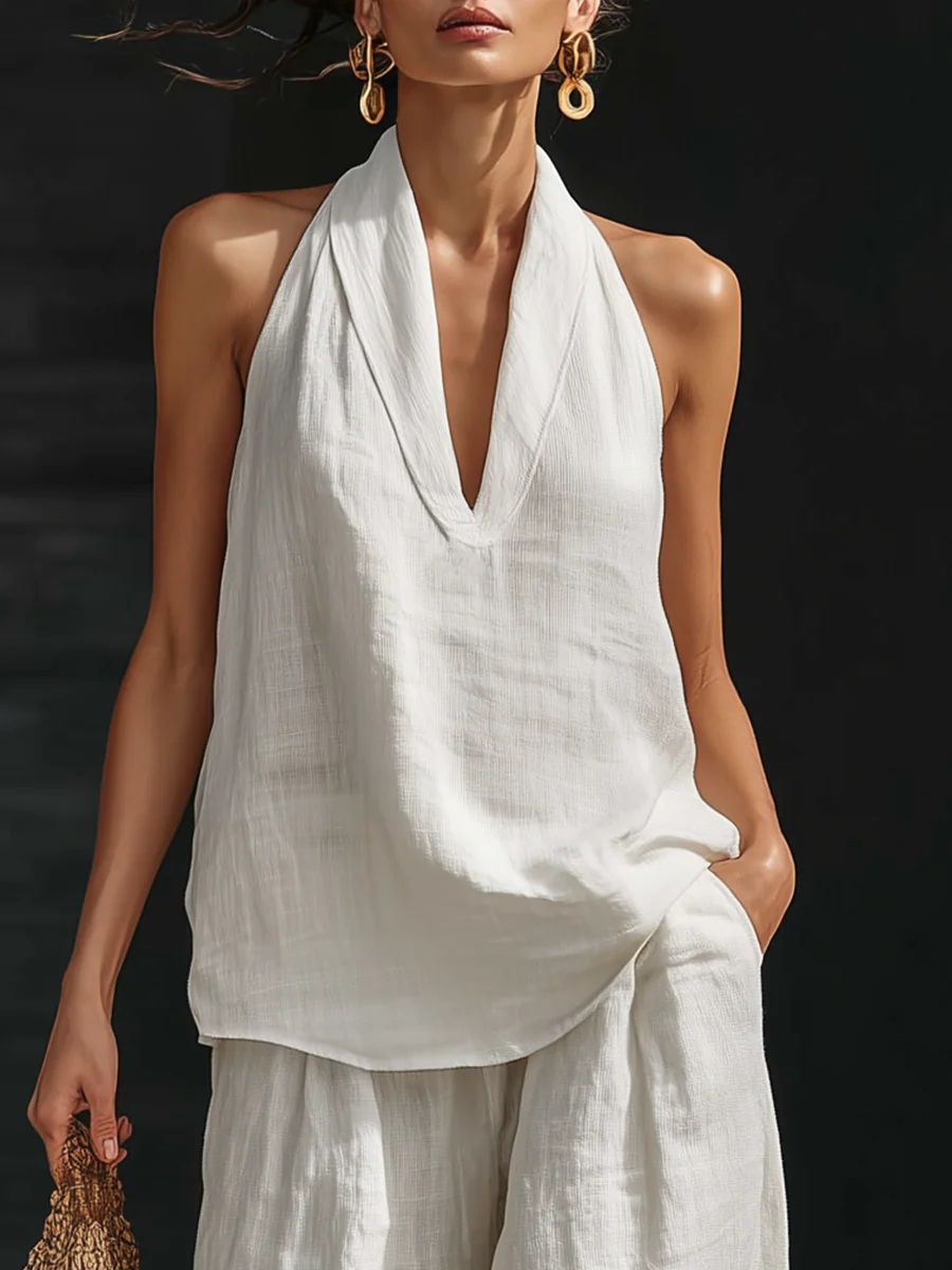Zoë™ - Sleeveless set with wide-cut pants