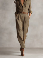 Anna™ - Elegant Plaid Jumpsuit