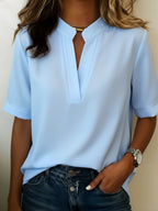 Frances™ | Elegant Blouse with Refined Collar