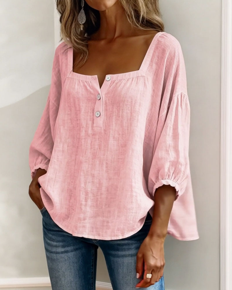 Sherri™ | Elegant Blouse with Square Neckline